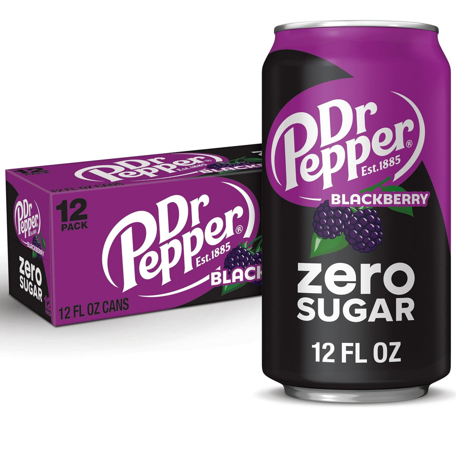 Dr Pepper Blackberry Zero Sugar Soda - Cool Zero Bottle